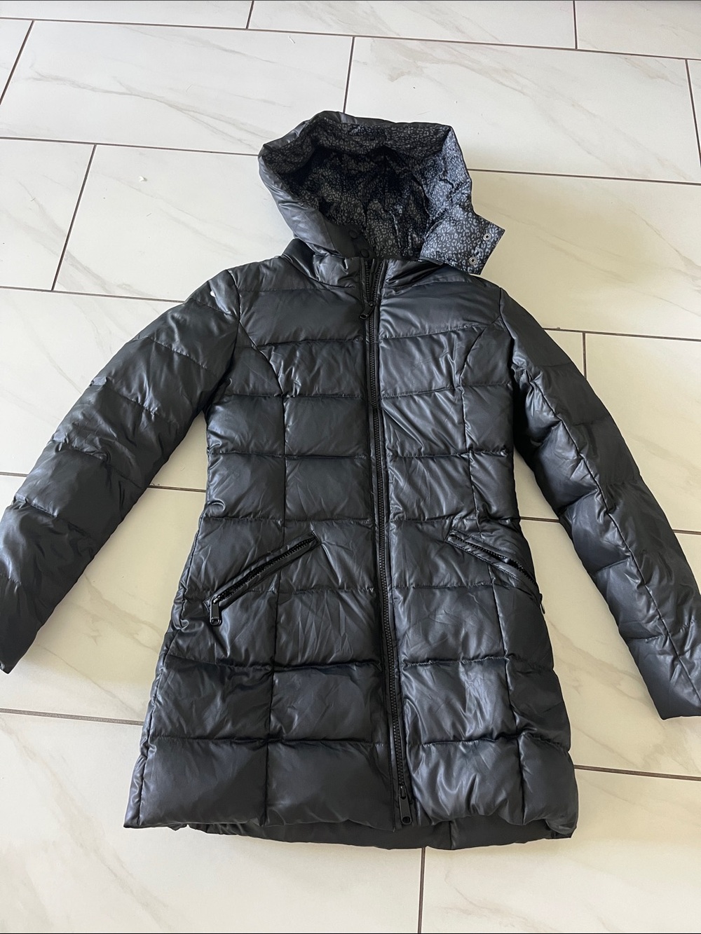 Maxmara animal print puffer